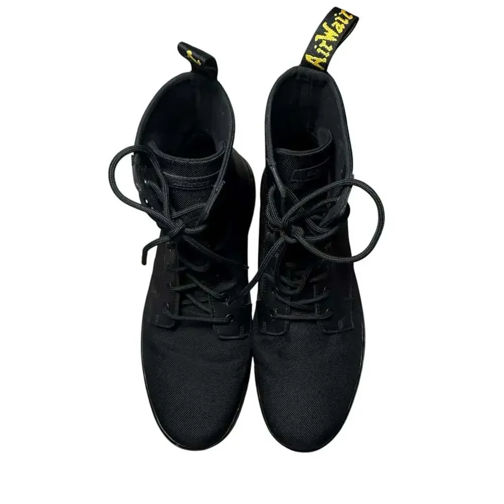 Dr. Martens Combs Boots Size 13 US M Black Canvas Combat